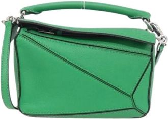 Loewe Pre-owned Mini Bag - Dames - Vintage Mini Tas - Groen - ONE Size - Leer - Vintage