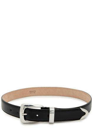 Khaite Benny Leather Belt - Black - 80 (UK10/ M)