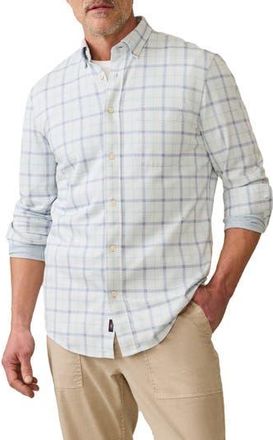 Faherty Coastline Knit Button-Down Shirt in Hidden Lake Plaid at Nordstrom Rack, Size Xx-Large