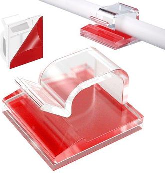 OEM Onf3, Ganchos Para Gesti&oacute;n De Cables Exteriores, Clips Autoadhesivos Para Iluminaci&oacute;n Y Decoraci&oacute;n, 60 Clips Transparentes, Han