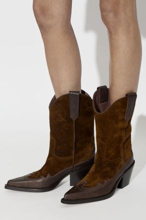 PARIS TEXAS Dakota 60 Heeled Ankle Boots, Womens, Brown