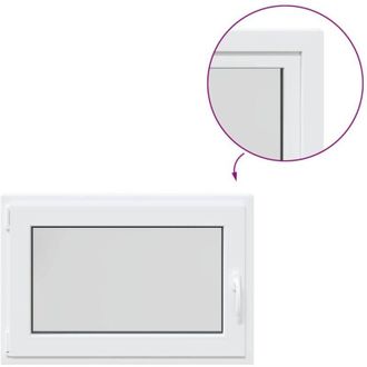 vidaXL Ventana De S&oacute;tano risor 90x50 Cm Oscilobatiente Din Izquierda Blanca Vidaxl