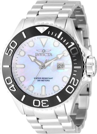Invicta Grand Diver 49153 Herenhorloge - Quartz Uurwerk - Roestvrij Staal met Moeder van Parel Wijzerplaat - 52 mm