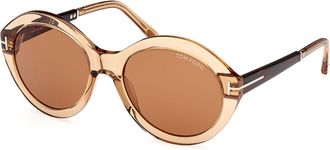 Tom Ford FT1088 SERAPHINA 45E Womens Sunglasses Brown Size 55