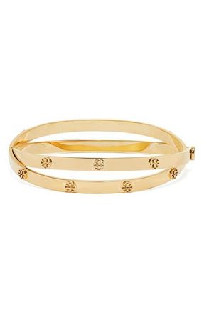 Tory Burch Icon Stud Double Bracelet in Tory Gold at Nordstrom, Size Medium