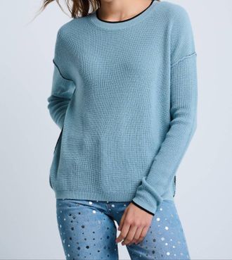 Lisa Todd Around Town Sweater In Dream Blue/polar