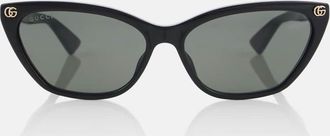 Gucci Occhiali da sole cat-eye Double G