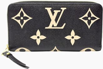 Louis Vuitton Monogram Empreinte Beige Noir Monogram Empreinte Long Wallet (Bi-Fold) (Pre-Owned)