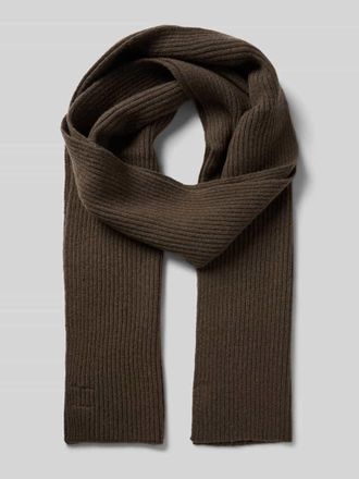 Camel Active Schal in Strick-Optik aus reiner Wolle in Dunkelbraun, Gr&ouml;&szlig;e 1