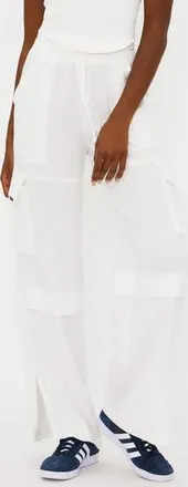 Beach Riot Gianna Cotton & Linen Cargo Pants in White at Nordstrom Rack, Size X-Small