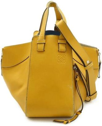 Loewe Pre-owned Handbags, female, Yellow, Size: ONE SIZE Pre-owned Leather Handbag
