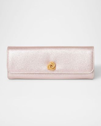 MICHELLE WILHITE Robbie Mini Flap Metallic Clutch Bag