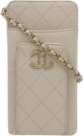 Chanel Pre-owned Cross Body Bags, female, White, Size: ONE SIZE Pre-owned Vintage Crossbody Bag
