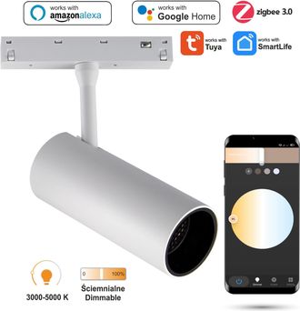 OEM Foco Led Blanco Wifi Zigbee De 30 W Para Rieles Magn&eacute;ticos Smart Track 48 V Cc, Regulable Entre 3000 Y 5000 K