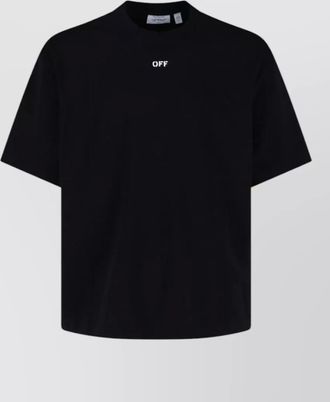 Off-white cotton relaxed-fit short-sleeve t-shirt