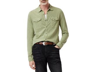 John Varvatos Arvon Western Shirt K5061S25 Mens Clothing Ivory : XL, Cotton