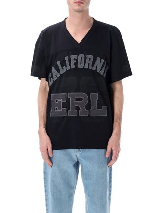 ERL Breathable Mesh Tee with V-Neck and Dropped Shoulders
