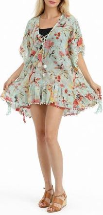 Ranee&rsquo;s Bird Short Cover-Up in Aqua at Nordstrom Rack, Size Medium/large