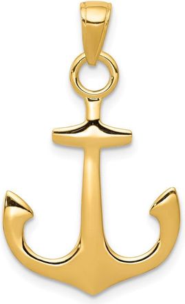 Diamond2Deal 14k Gold Anchor Pendant