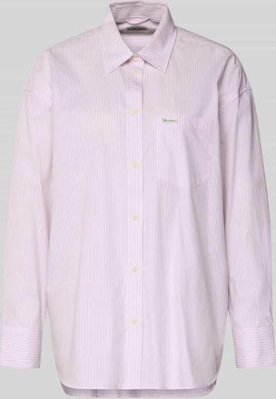 Guess Oversized Hemdbluse mit Brusttasche in Rosa, Größe XS