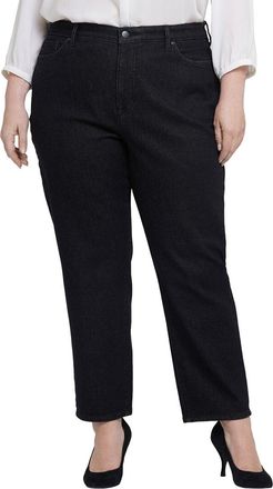 NYDJ Nydj Plus Boyfriend Vintage Black Ankle Crop Jean