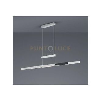 Trio Trajan sospensione led 45W 5300lm, 2700K - 5000K alluminio e nero allungabile estensibile intensita dimmerabile luce calda e fredda a bi-emissione