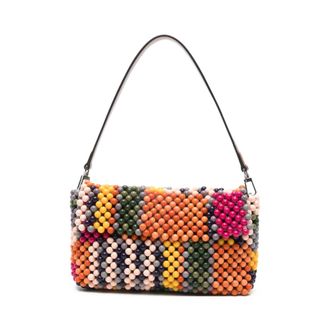 Staud Shoulder Bags, female, Multicolor, Size: ONE SIZE Timmy Beaded Shoulder Bag