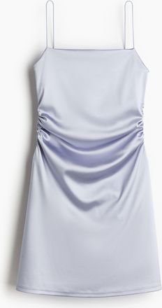H&M Drapiertes Slip Dress - Blue