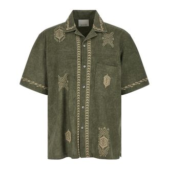 Isabel Marant Zekim Shirt - male - Isabel Marant - Short Sleeve Shirts - Green - XL - Shirts
