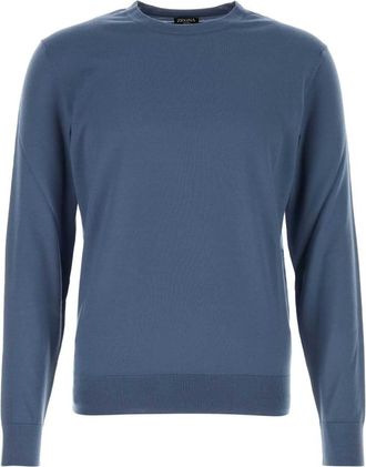 Ermenegildo Zegna Blue Crew Neck Sweater