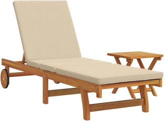 vidaXL Sun Lounger 2 pcs Brown 40 x 40 x 40cm Solid Acacia wood vidaXL