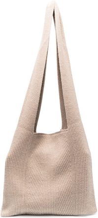Joseph ribbed-knit tote bag - women - Cotton/Wool/Cashmere/Polyamide/Spandex/Elastane - One Size - Neutrals