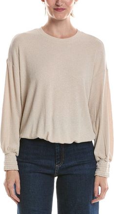 Michael Stars Tia Ribbed Crewneck Sweatshirt