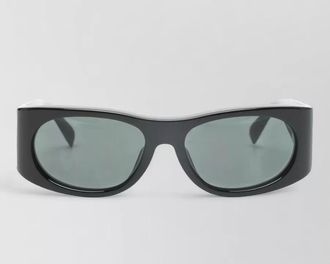Jacquemus rectangular sunglasses dark lenses thick frame