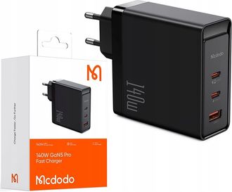 OEM Cargador De Pared R&aacute;pido Mcdodo Para Macbook Gan 3x Usb-c Usb 140w