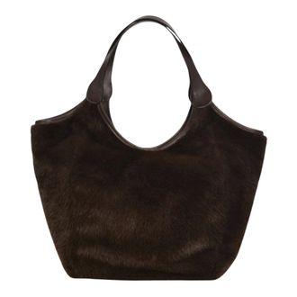 Gran Sasso Shopper van imitatiebont - Dames - Tassen - Bruin - Maat: ONE Size Zijde