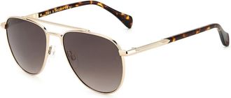 Rag & Bone RNB1044/G/S Asian Fit DM2/HA Womens Sunglasses Gold Size 55