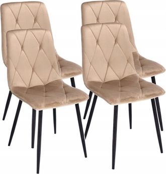 OEM 4 Sillas Modernas Tapizadas De Terciopelo