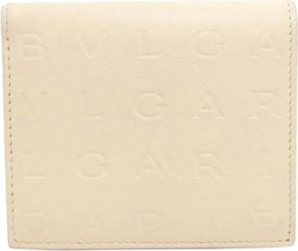 Bulgari Pre-owned Portafoglio Logomania (bi-fold) - - Pre-owned - Donna - Beige - ONE SIZE
