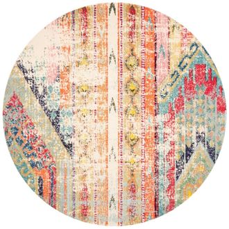 Safavieh Alfombra azul / naranja 152 x 152 cm