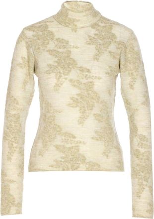 Ganni Green High-neck Sweater