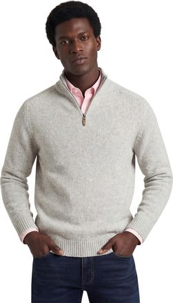 Fynch-Hatton Half zip trui Fynch Hatton gebreid grijs