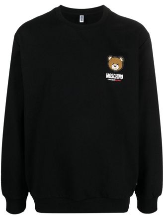 Moschino Leo Teddy-print sweatshirt - Black