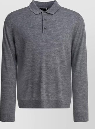 Vince merino wool long-sleeve polo shirt