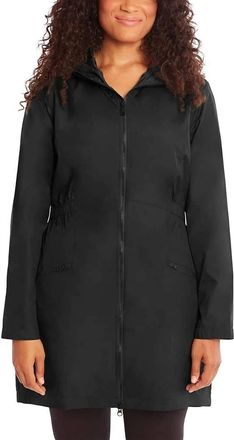 Kirkland Signature Womens Hooded Windbreaker Rain Jacket In Black