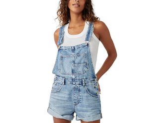 Free People We The Free Ziggy Shortall Womens Jumpsuit & Rompers One Piece Follow Your Heart : MD (Womens 8-10), Cotton/Denim