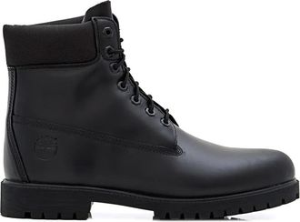 Timberland Waterdichte leren veterlaarzen - Zwart