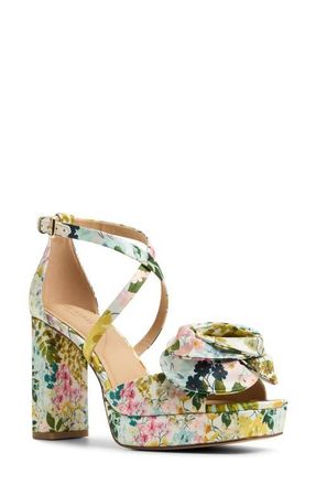 Ted Baker Maddy Rose Platform Sandal in Floral at Nordstrom, Size 5 M