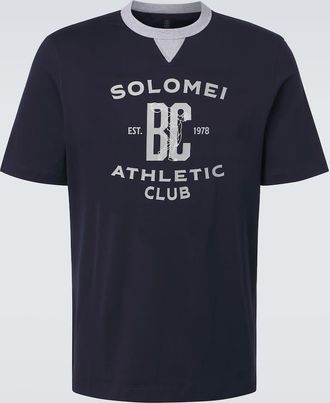 Brunello Cucinelli Printed cotton jersey T-shirt