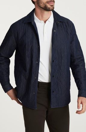 34 Heritage Quilted Denim Overshirt in Rinse at Nordstrom, Size X-Large